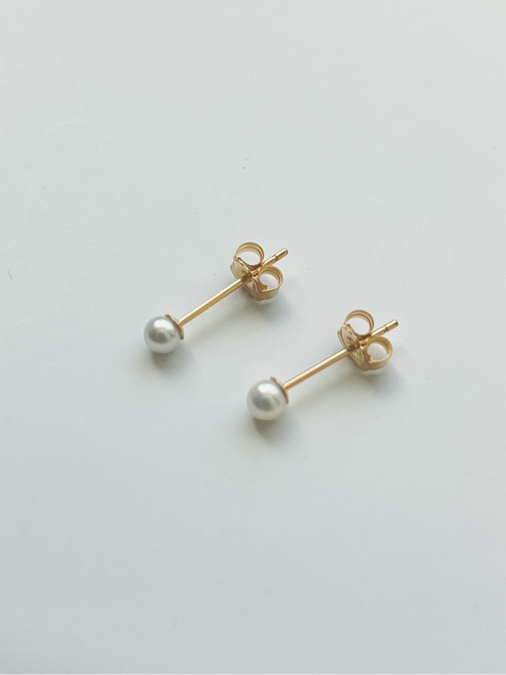 On Sale Elegant 14K Gold Filled Pearl Stud Earrings - White Pearl Earrings